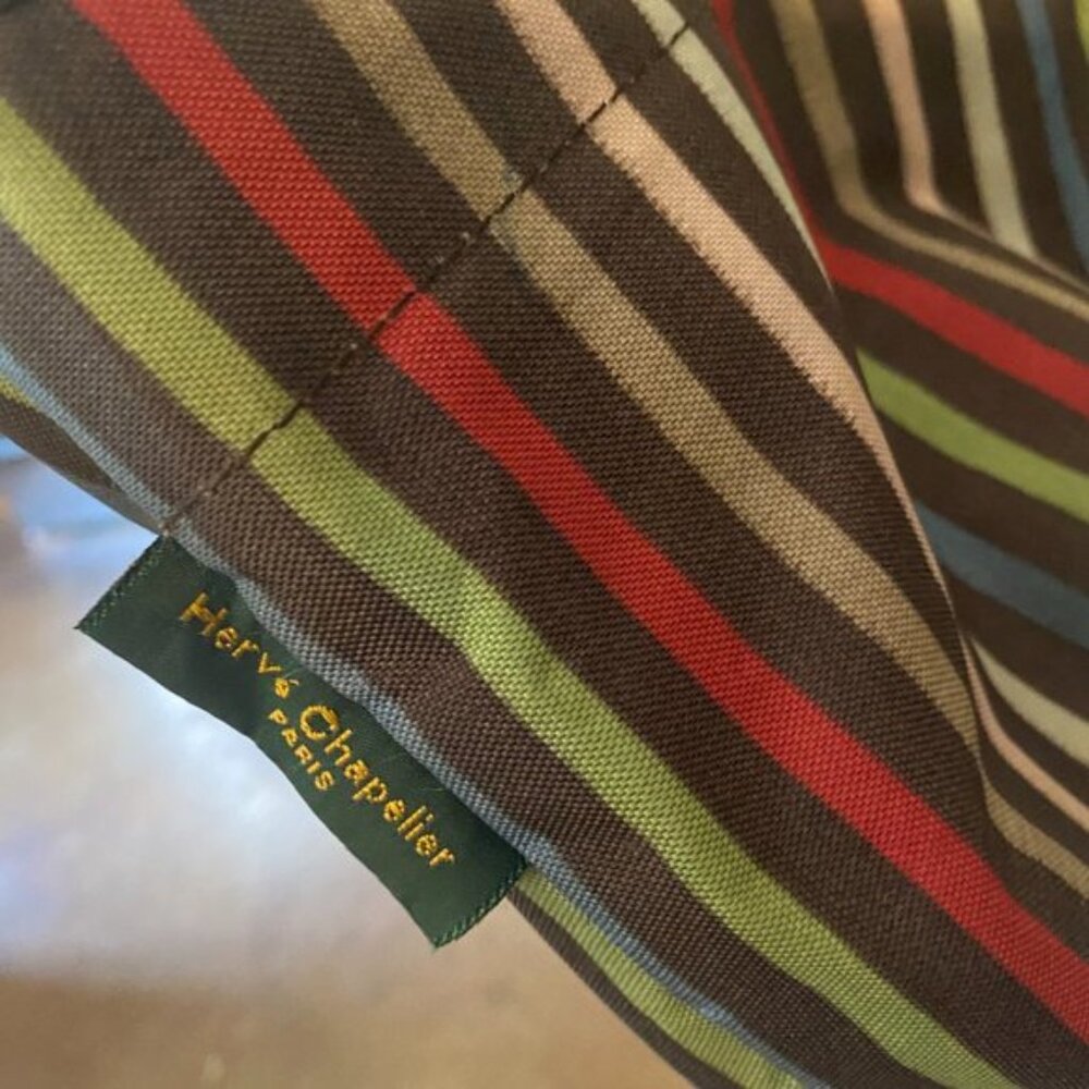 Herve Chapelier Paris Purse - Striped Multi Color/Rainbow - Picture 2 of 5